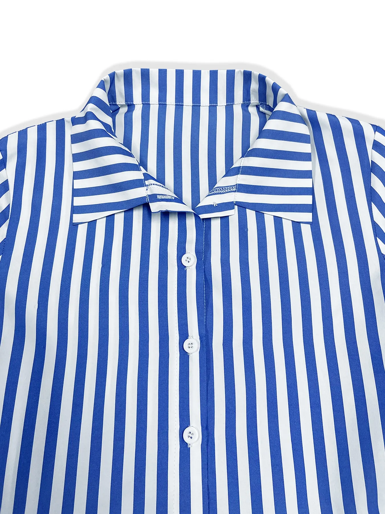 Striped Long Sleeve Maxi Shirt Dress 3
