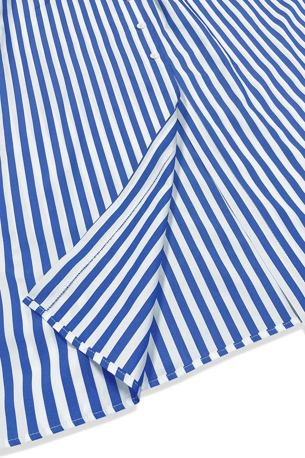 Striped Long Sleeve Maxi Shirt Dress 5