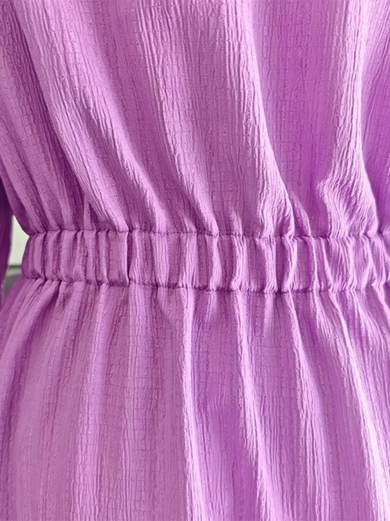 Full Size Textured Button Front Long Sleeve Maxi Dress Plus Size 7