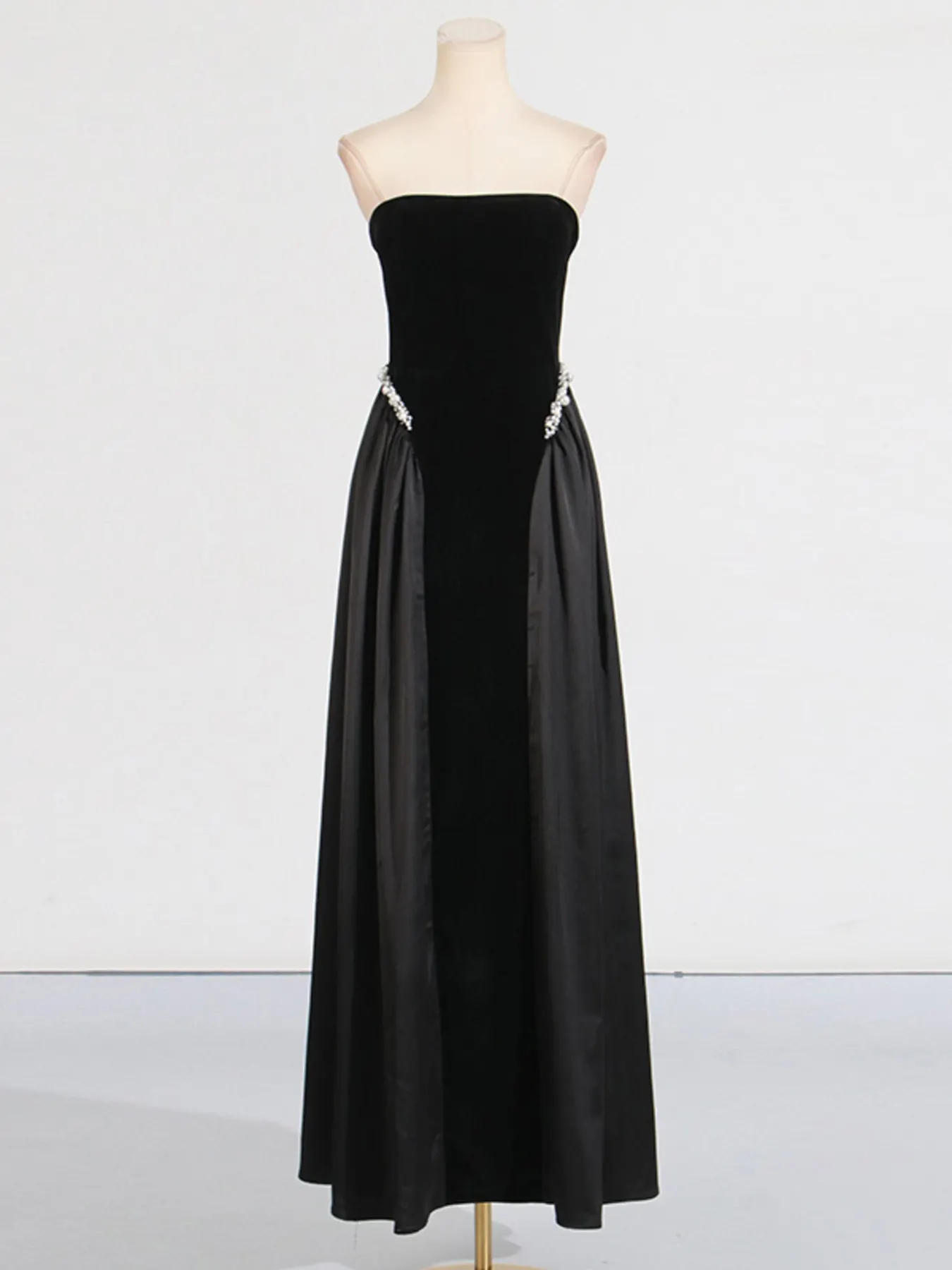 Lace Up Back Tube Maxi Dress 2