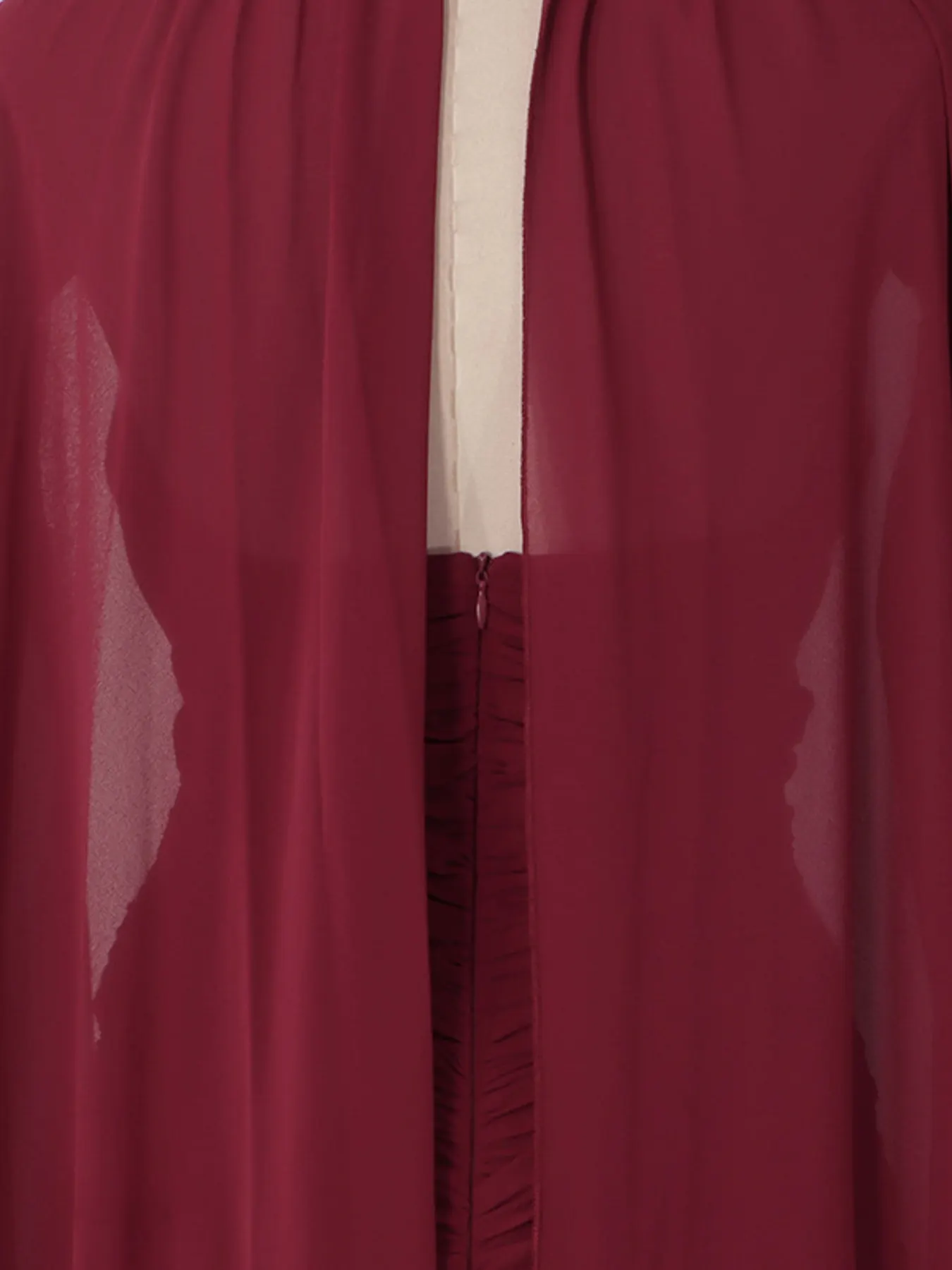 Ruched Halter Neck Cape Maxi Dress 14