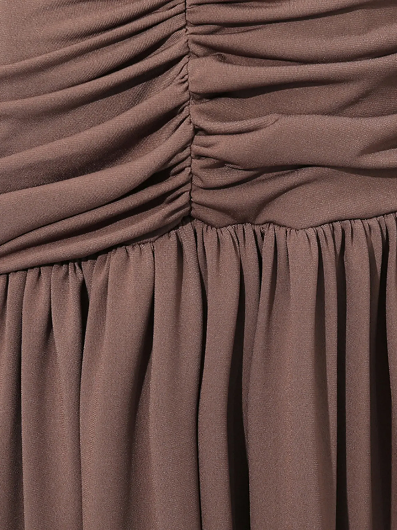 Ruched Long-Sleeve Maxi Dress with Cutout Detail 9