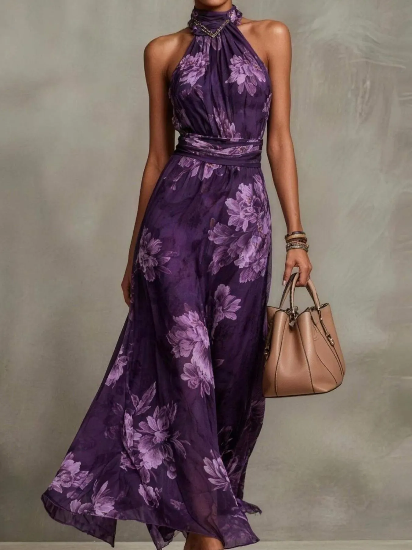 Full Size Floral Print Sleeveless Maxi Dress Plus Size 11