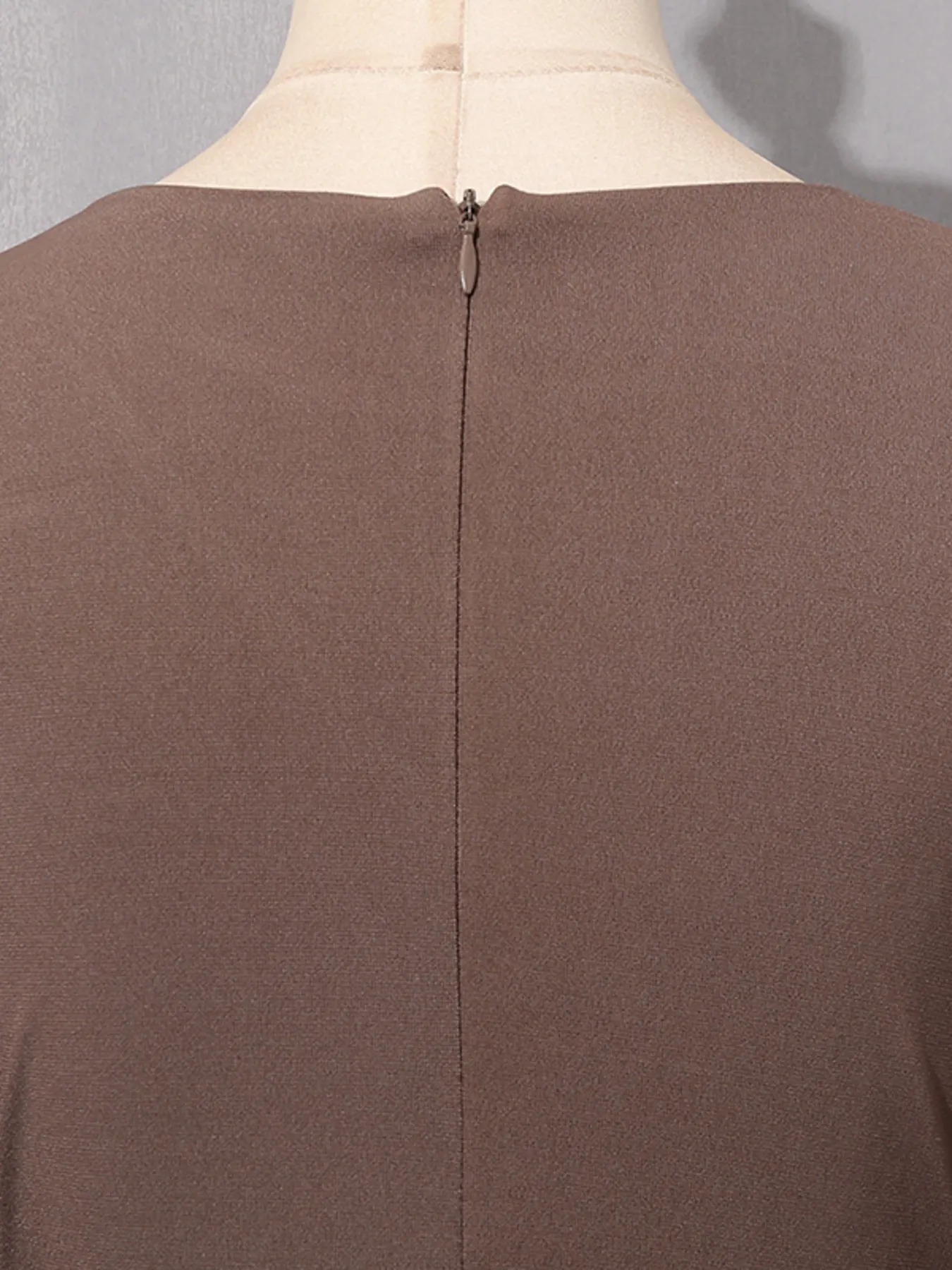 Ruched Long-Sleeve Maxi Dress with Cutout Detail 13