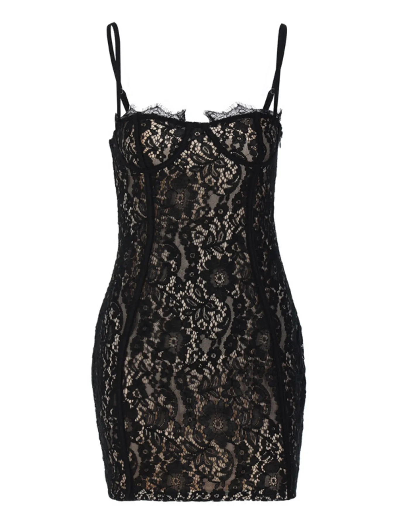 Lace Spaghetti Strap Mini Dress 5