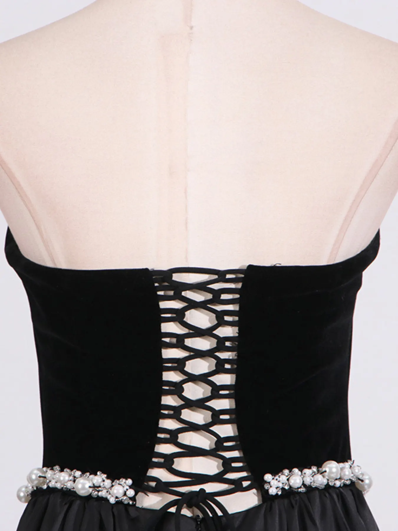 Lace Up Back Tube Maxi Dress 5