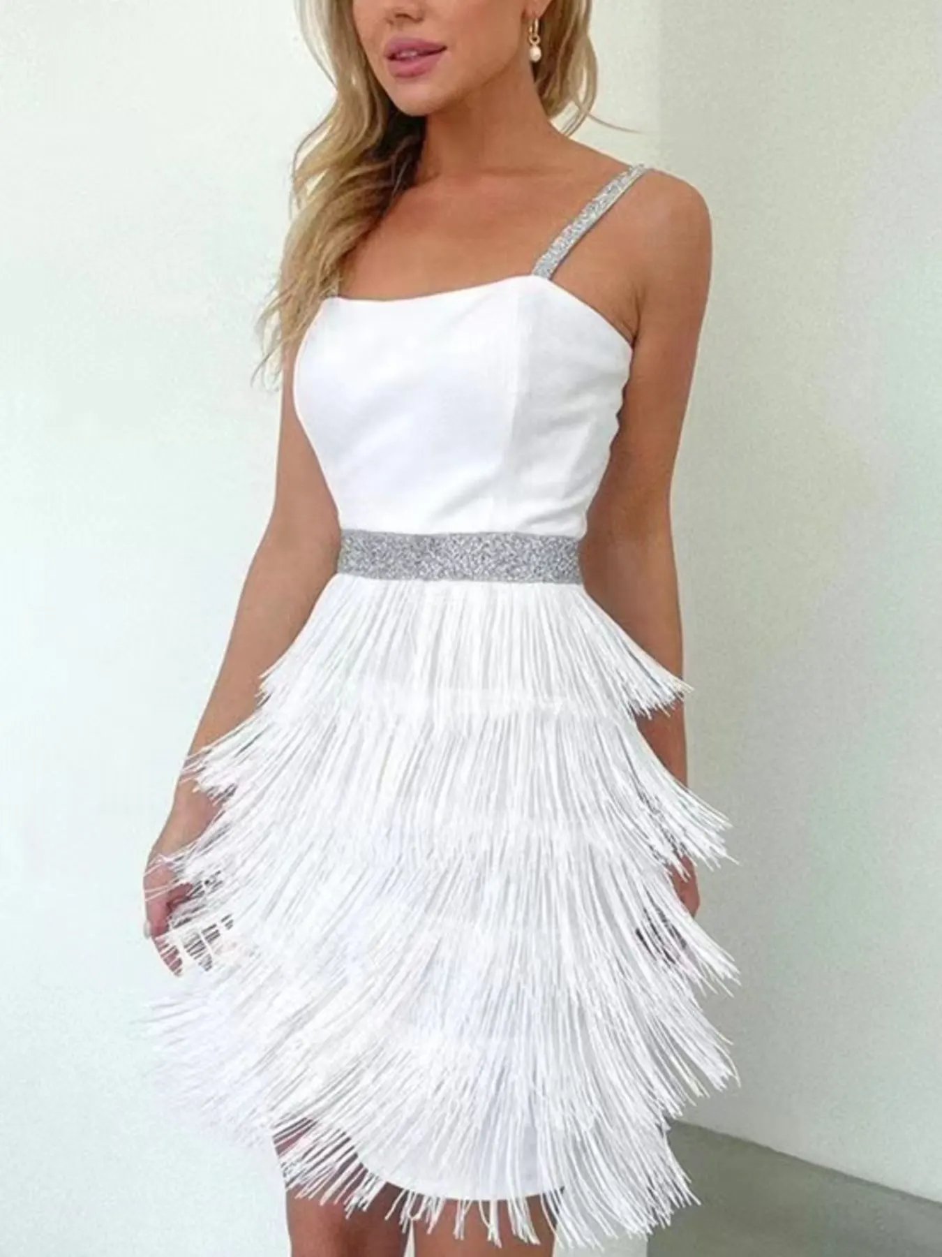Fringe Trim Cami Mini Dress 4